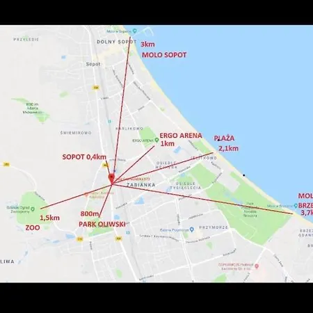 Oliwa 3 Min Od Sopotu - Mieszkanie 3 Pokojowe Z Pieknym Widokiem Na Zatoke I Apartment *